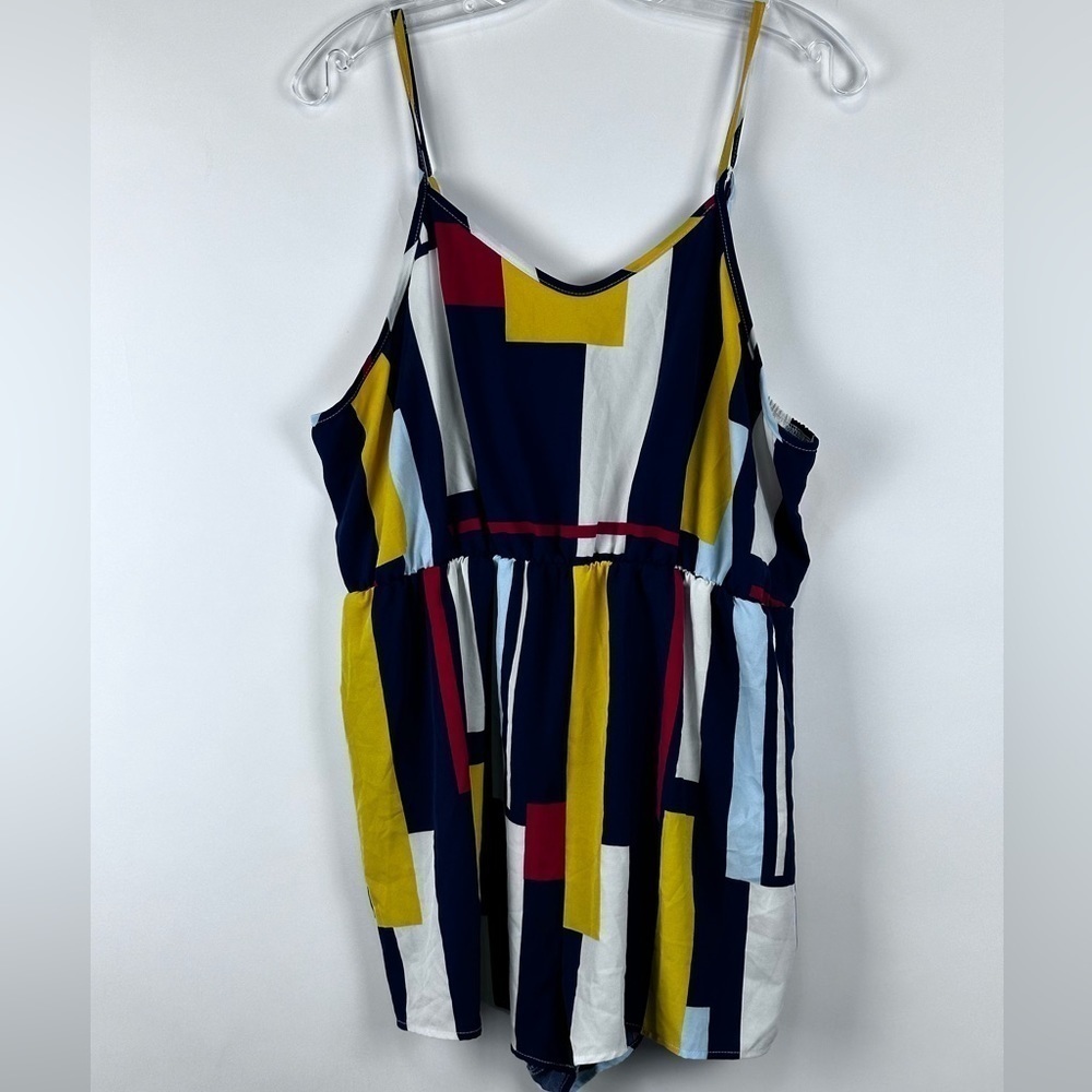 Women's Vacay Color Block Cami Romper